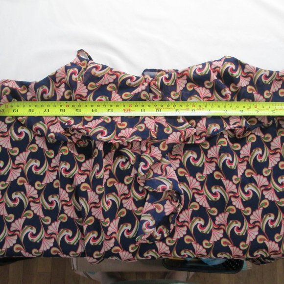 Webster Miami for Target Blue Print Ruffle Neck Cami Size L - Picture 10 of 14